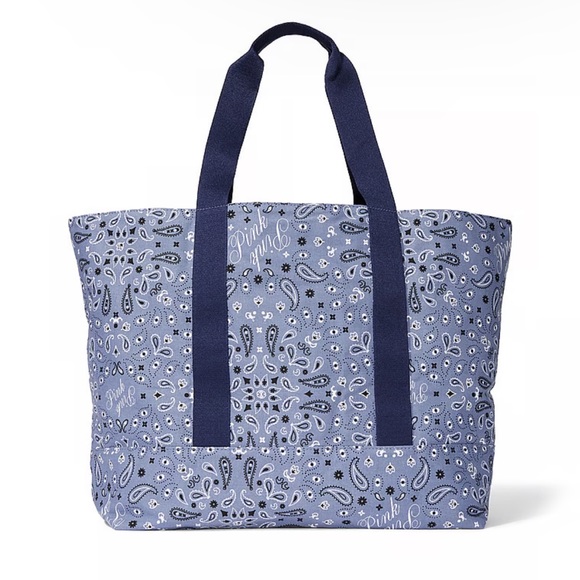 Pink Victoria’s Secret Reversible Canvas Tote Bag - Picture 1 of 11